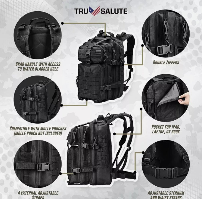 Morral táctico militar viaje 45L